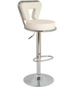 Resim Bürocci 9540S0109 Virago Bar Sandalyesi Beyaz Deri Beyaz 