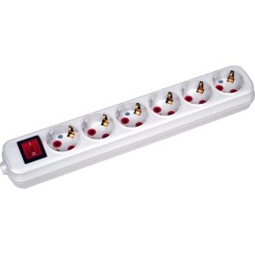 Resim Horoz Topraklı 6'Lı Anahtarlı Kablosuz Grup Priz 