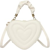 Resim Dolıty Kalp Şekli Omuz Çantası Moda Küçük Güzel Beyaz Beyaz 