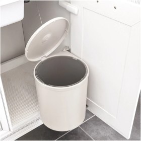 Resim Beyaz 13L Ipli Çöp Kutusu, Şık ve Kullanışlı Ofis ve Ev Için 