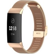 Resim Fitbit Charge 4/3 Xdfind Milanese Metal Toka Saat Bandı İçin Gül Altın 