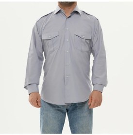 Resim Gri Erkek Uzunkol Gömlek Gri 