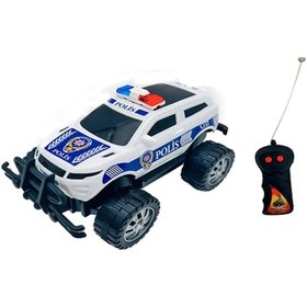 Resim Uzaktan Kumandalı Süper Hızlı Off-road Kahraman Polis Jeep 1:24 İleri -geri Hareketli 