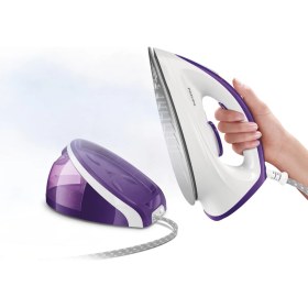 Resim Philips Buhar Kazanlı Ütü HI5919/30 2400 Watt Mor Renk Seramik Taban ile Hızlı Isınma 