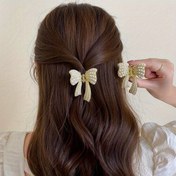 Resim 1/2 adet Trendy Şık İmitasyon İnci Kelebek saç tokası Klipsleri Kadınlar Kızlar için - Romantik Lüks Altın Kurdele Yan Klips Saç İğnesi, Düğün Peri Stili Saç Aksesuarları Hediyeler 