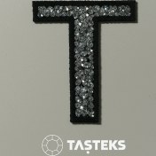 Resim Taşteks Taşlı Ütülenebilen Veya Sticker Olarak Kullanılabilen 6cm T Harfi 