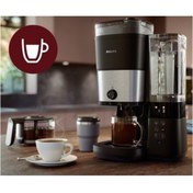 Resim Philips LED Ekran Cam Sürahili Filtre Kahve Makinesi Entegre 