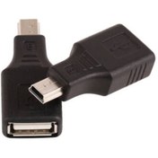 Resim 5 pin Mini USB Erkek to USB Dişi Adaptör - Mini Usb OTG 