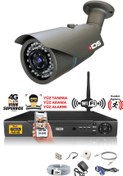 Resim IDS 1 Kameralı Set - 5mp Lensli Fullhd Gece Görüşlü Güvenlik Kamerası Sistemi - 2073-set1-nohdd 