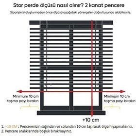 Resim Çift Mekanizmalı Tül Ve Stor Perde - Model 6 Beyaz 
