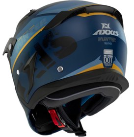 Resim AXXIS Motosiklet Kaskı Hunter SV Block C3 Mat Sarı Sport Moduler Kask Off-Road 