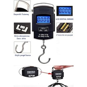 Resim Elektronik Dijital El Kantarı 50 Kg Terazi Tartı 10 Gr Hassasiyet Çok Renkli 
