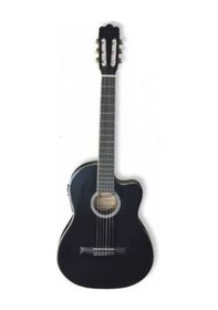 Resim Ashton Cg44Ceq Bk Elektro Klasik Gitar 