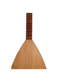 Resim Telli Çalgı Yapım Uzun Sap Sade Model Yaprak 42,5 Tekne Karaağaç Bağlama 