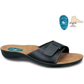 Resim Ceyo 9808-15 Topuk Dikenine Özel Kadın Ortopedik Terlik Siyah 