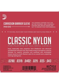 Resim D'addario Ej27N Normal Tens Klasik Gitar Teli Seti + Pena 