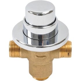 Resim FKN Krom Zaman Ayarlı Sıva Altı Pisuvar Musluk Krom 