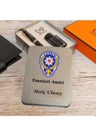 Resim Polislere Özel Siyah Gold Dolma Kalem Siyah 
