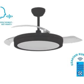 Resim KCF306 Vanti 30W 42” Smart Ledli Modern Vantilatör Siyah 