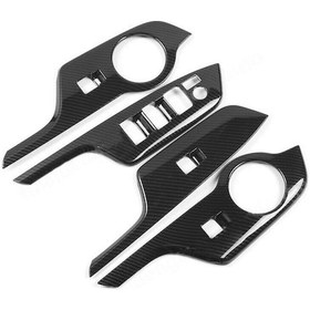 Resim Shineyee Toyota C-hr 2016-2021 Karbon Fiber Pencere Panel Kapağı - Kolay Kurulumlu Dekoratif Aksesuar 