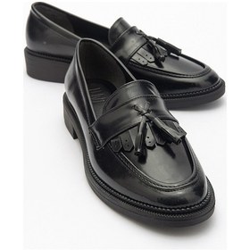 Resim Lily Siyah Mat Rugan Kadın Loafer Siyah 