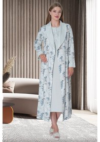 Resim Mecit Pijama Lohusasepeti 5735 Güpürlü Çiçek Desen 4'lü Lohusa Seti 001 
