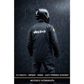 Resim Tech90 Ce Onaylı %100 Su Geçirmez Motorcu Dikişsiz Yağmurluk Takım 