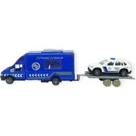 Resim Vardem Araba Taşıyan Sürtmeli Polis Araç Seti - Polis Seti 