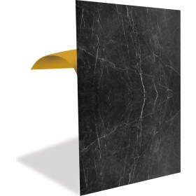 Resim Tink Kendinden Yapışkanlı Belgium Black Mermer Desenli Pvc Panel 41X62 cm (12 Adet) 3 M² 