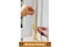 Resim Premium Yapışkanlı Pencere Izolasyon Bantı Rüzgar Soğuk Kesici Cam Yalıtım Süngeri 9 Metre x 5 Adet 