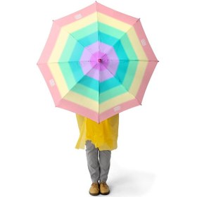 Resim Coral High Kids Renkli Çizgili Desenli Çocuk Şemsiyesi 12664 