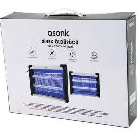 Resim Svoria Store 2 Ledli Sinek Öldürücü Cız Makine 4W - 2000V 30M2 Etkinlik Alanı AS-A28 (5517) 