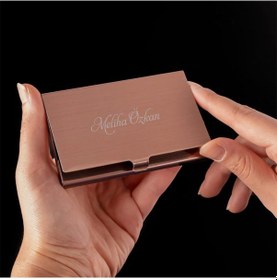 Resim İsme Özel Metal Kartvizitlik Rose 