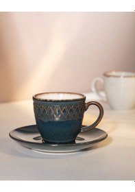 Resim Madame Coco Antique 2 'li Kahve Fincan Seti Fınc0000000056 90ml-indigo 