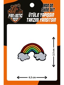 Resim FANTASTIC ARMA Ütü Ile Yapışan Dokuma Arma Patch, Gökkuşağı 