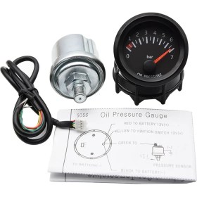 Resim Xiyu Shop Yağ Basıncı Çubuğu Stili 52MM Gösterge 12V Su Sıcaklığı Yağ Sıcaklık Göstergesi Yağ Basın Yakıt Volt Göstergesi Hava Yakıt Oranı Boost Egzoz Sıcaklığı Araç Ölçer Siyah Kabuk (Yurt Dışından) 