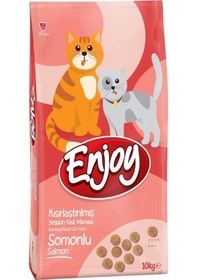Resim Enjoy Somonlu Kısırlaştırılmış Yetişkin Kedi Maması 10 KG 