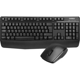 Resim Everest KM-3335 Siyah Kablosuz Q Klavye Set 