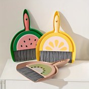 Resim 1 Set Renkli Mini Mop ve Faraş Seti - Çocuk Dostu, Masa & Masa Temizliği için Kompakt - Yatak Odası, Banyo, Mutfak, Oturma Odası için İdeal - Eğlenceli Meyve Tasarımı (1 Mop + 1 Faraş) 