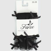 Resim Siyah Farve FRV12 Fiyonklu Tül Siyah 