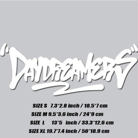 Resim "gün Hayalperestler" Çıkartması, Sizin Için Yaratıcı Ve Moda Metin Iyi Bak Araba, Yüksek Kalite Whıte Xl 1 Piece Set 