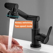 Resim 1 adet 360° Dönen Lavabo Sıcak ve Soğuk Su Musluğu, Musluk Aerator, Evrensel Dönen Mekanik Kol Nozulu, ABS Musluk Adaptörü, 2 Çıkış Modu, Aile İçin Gerekli, RV, Kamp, RV, Seyahat Kamyonu, Mutfak Musluğu Yedek Parça RV Mutfak Muslukları 