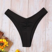 Resim Avrupa ve Amerikan Modası Plaj Tatil Partisi Pilili Tanga Stili Seksi Bikini Kadın Mayo 