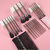 Resim 22 adet OVW Makyaj Fırça Seti - Yumuşak Doğal Koyun Kılı, Ahşap Saplar, Pudra ve Pudra Fırçaları Dahil, Fondöten, Kapatıcı, Göz Farı, Göz Kalemi, Maskara ve Daha Fazlası İçin İdeal - Tüm Beyaz Bej Tipleri İçin Mükemmel, Güzellik Temel Gereksinimleri | Zarif Fırça Seti | Yumuşak Kıllı Fırçalar, Makyaj Fırçaları 