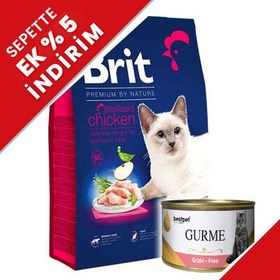 Resim Brit Care Sterilised Chicken Adult Dry Cat Food 8 Kg. 