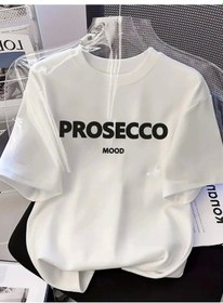 Resim Balmior Baskılı Oversize Bisiklet Yaka T-shirt - Beyaz Beyaz 