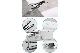 Resim Stitch Mini Dikiş Makinası Pratik Pilli El Dikiş Makinesi 