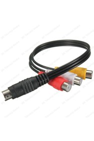 Resim BK Teknoloji S-video (7 Pin) Erkek - 3 Rca Rgb Dişi Kablo Video Adaptörü 