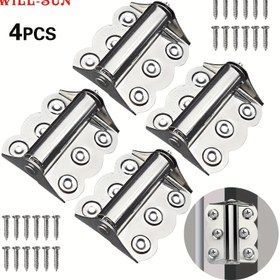 Resim 4 Parça Set, Otomatik Yaylı Kelebek Metal Menteşeler, Pencere Menteşeleri, Ev Aksesuarları Kendiliğinden Kapanan Kapı Cihazları 