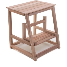 Resim Tncn Mobilya Mutfak Gürgen Ahşap Merdiven Basamak Tabure 